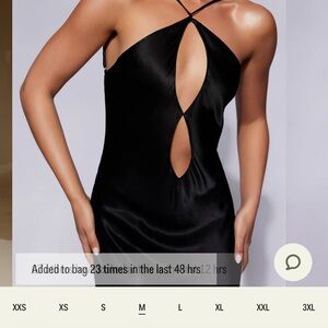 Meshki Black Lucia Satin cut out maxi Dress